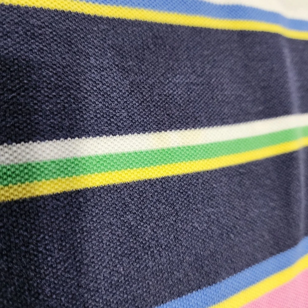 Polo Ralph Lauren Polo Shirt Striped Short Sleeve‎ Large Multicolor Men 90s Y2K